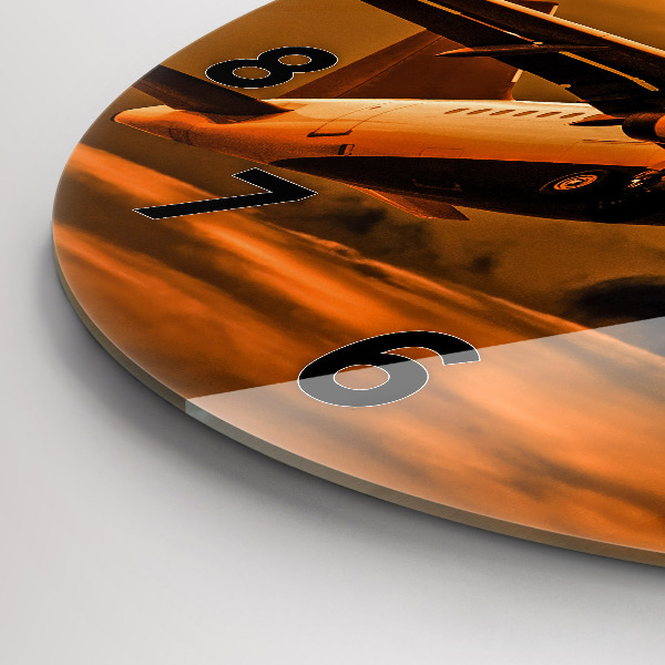 Wanduhr rund Reise mit dem Flugzeug