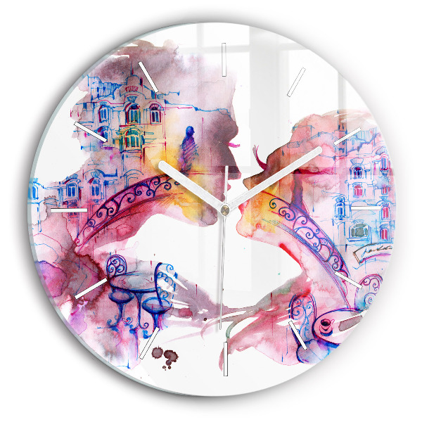 Wanduhr rund Zwei Körper eine Seele