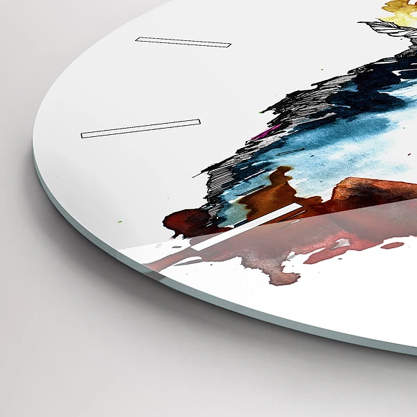 Wanduhr rund Werwolf Vollmond und Luna