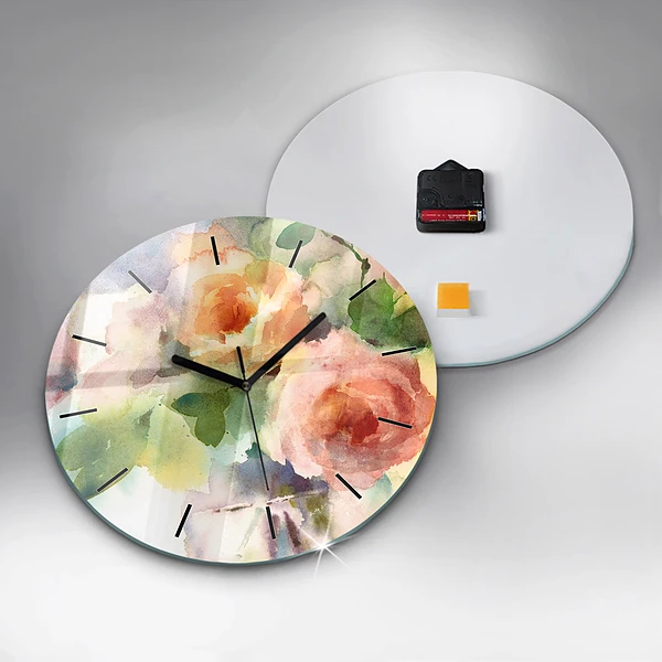 Wanduhr rund Visualisierung der Natur