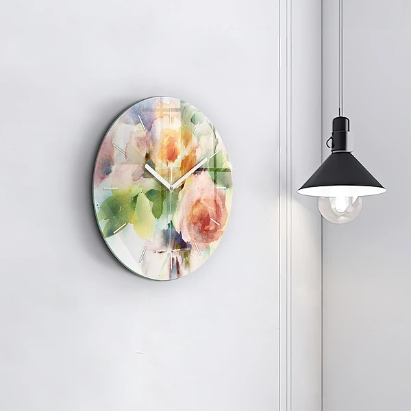 Wanduhr rund Visualisierung der Natur