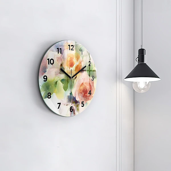 Wanduhr rund Visualisierung der Natur