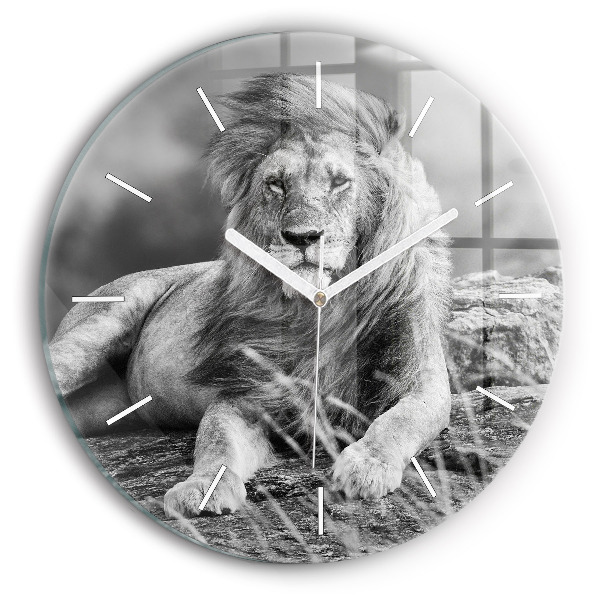 Wanduhr rund Abstrakt - Löwe