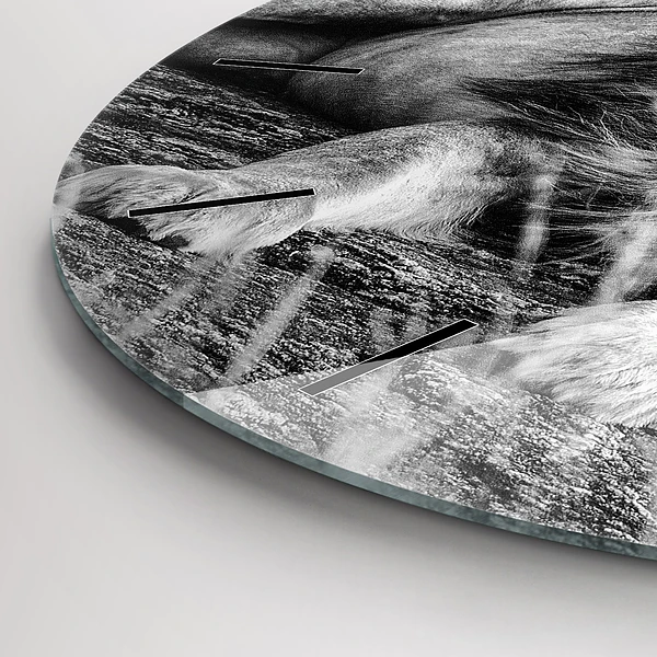 Wanduhr rund Abstrakt - Löwe