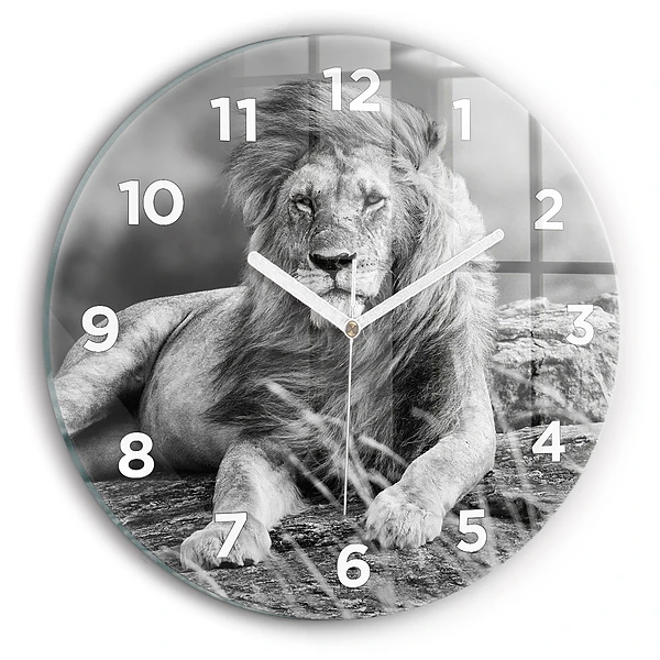 Wanduhr rund Abstrakt - Löwe