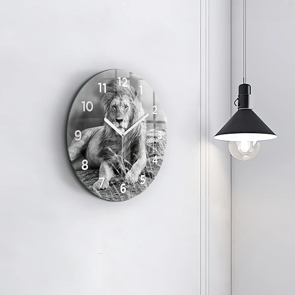 Wanduhr rund Abstrakt - Löwe