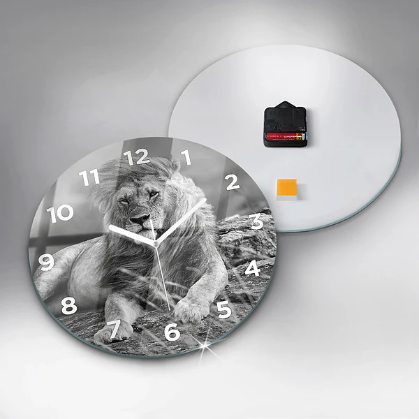 Wanduhr rund Abstrakt - Löwe