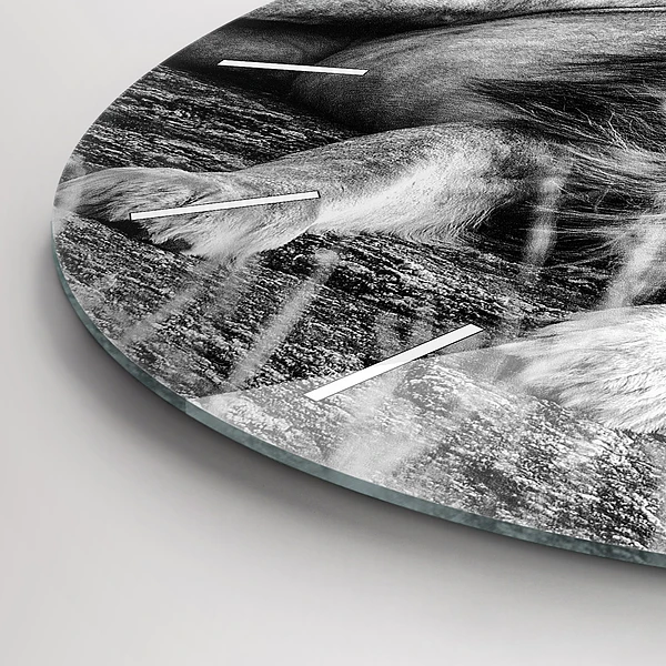 Wanduhr rund Abstrakt - Löwe