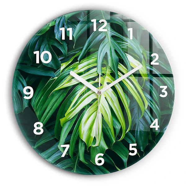 Wanduhr rund Tropische Seite der Natur