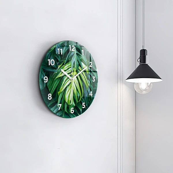 Wanduhr rund Tropische Seite der Natur