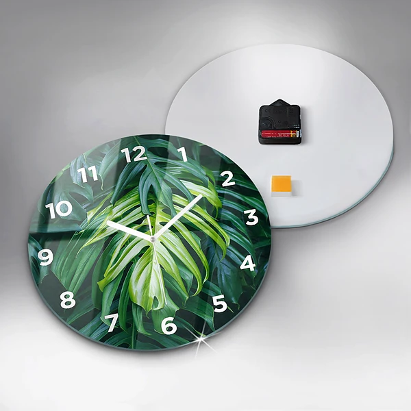 Wanduhr rund Tropische Seite der Natur