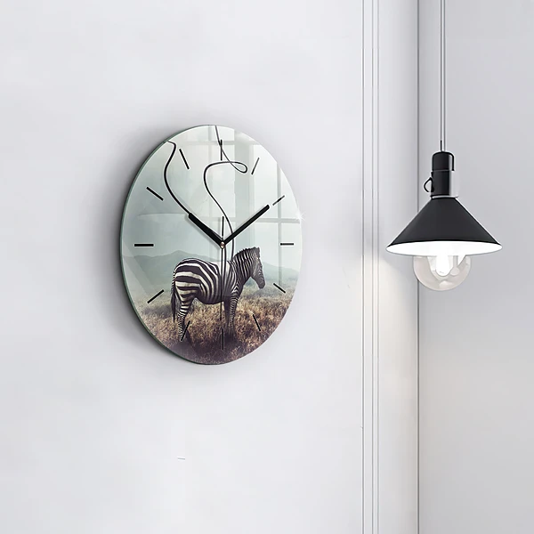 Wanduhr rund mit motiv Zebra - Abstraktion