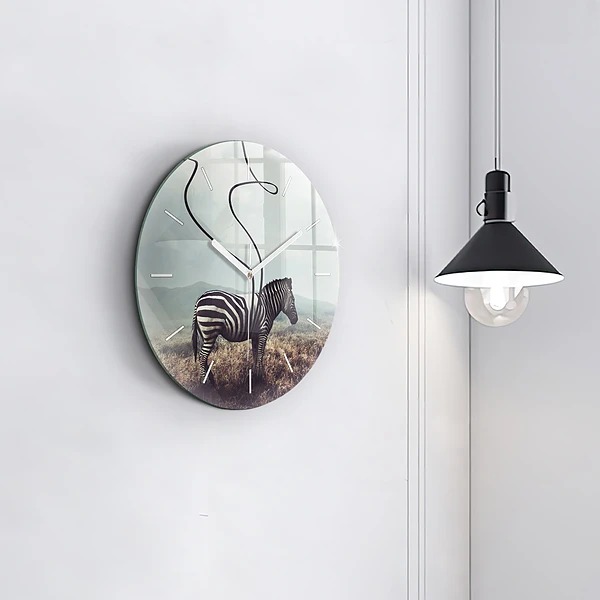 Wanduhr rund mit motiv Zebra - Abstraktion