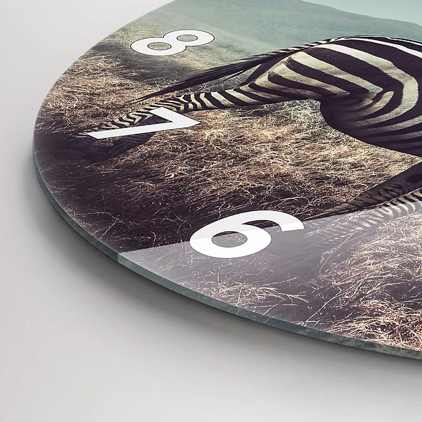 Wanduhr rund mit motiv Zebra - Abstraktion