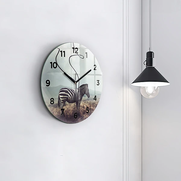 Wanduhr rund mit motiv Zebra - Abstraktion