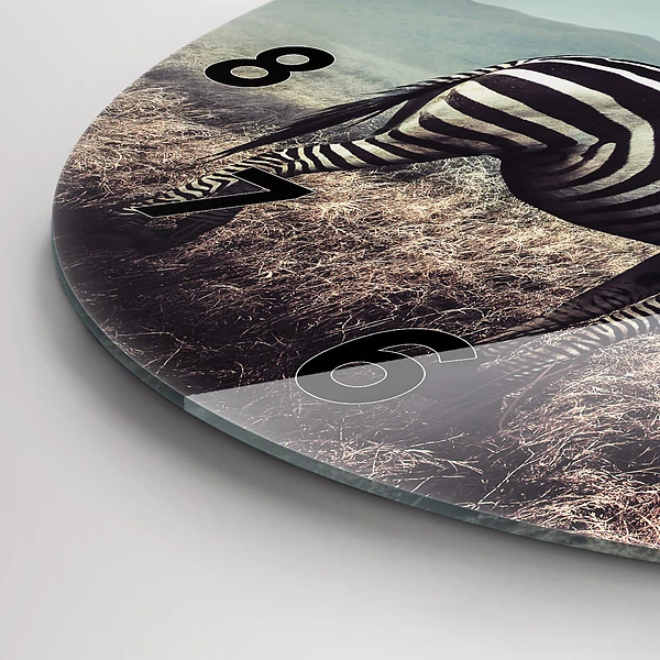 Wanduhr rund mit motiv Zebra - Abstraktion