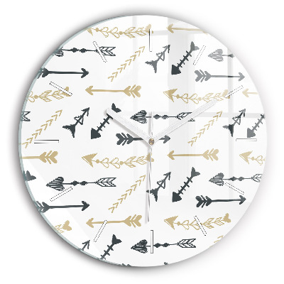 Wanduhr rund mit motiv Geometrisches Hipster-Muster