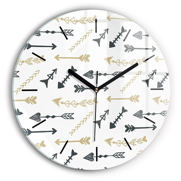 Wanduhr rund mit motiv Geometrisches Hipster-Muster