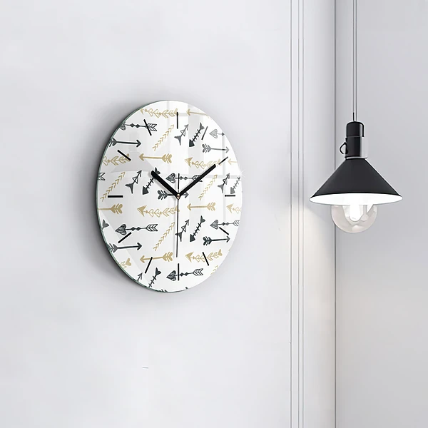 Wanduhr rund mit motiv Geometrisches Hipster-Muster