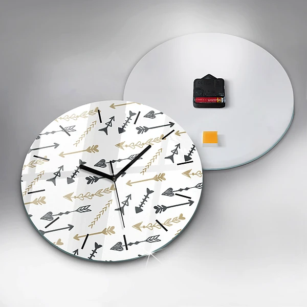 Wanduhr rund mit motiv Geometrisches Hipster-Muster