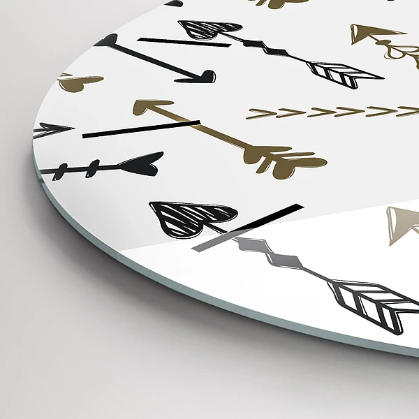 Wanduhr rund mit motiv Geometrisches Hipster-Muster