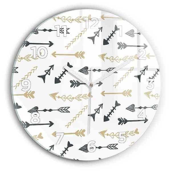 Wanduhr rund mit motiv Geometrisches Hipster-Muster