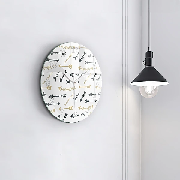 Wanduhr rund mit motiv Geometrisches Hipster-Muster