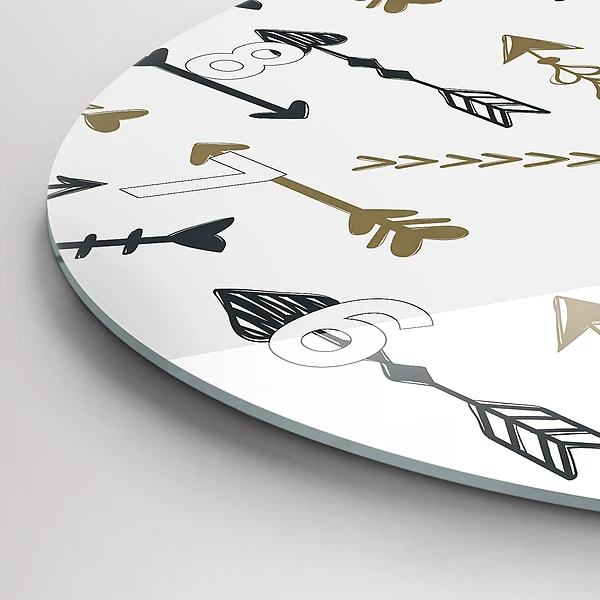Wanduhr rund mit motiv Geometrisches Hipster-Muster