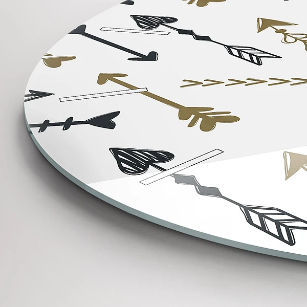 Wanduhr rund mit motiv Geometrisches Hipster-Muster