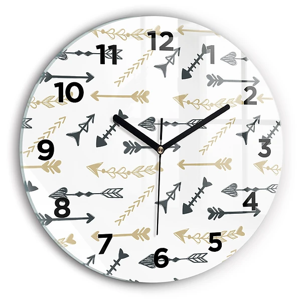 Wanduhr rund mit motiv Geometrisches Hipster-Muster