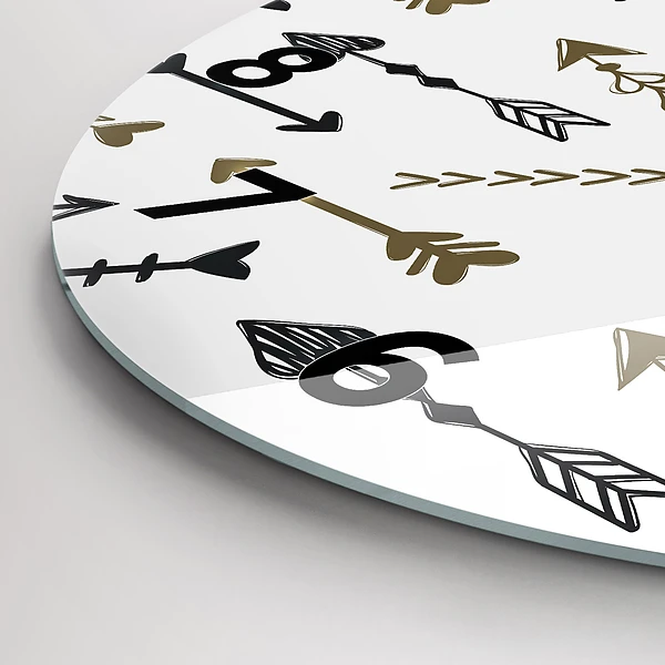 Wanduhr rund mit motiv Geometrisches Hipster-Muster