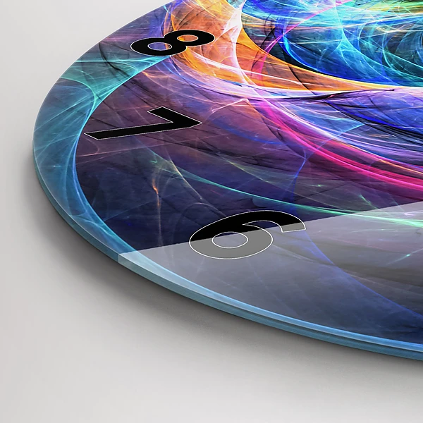 Wanduhr rund mit motiv Buntes Fraktal