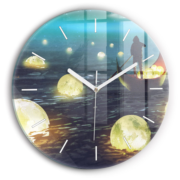Wanduhr rund mit motiv Abstraktion