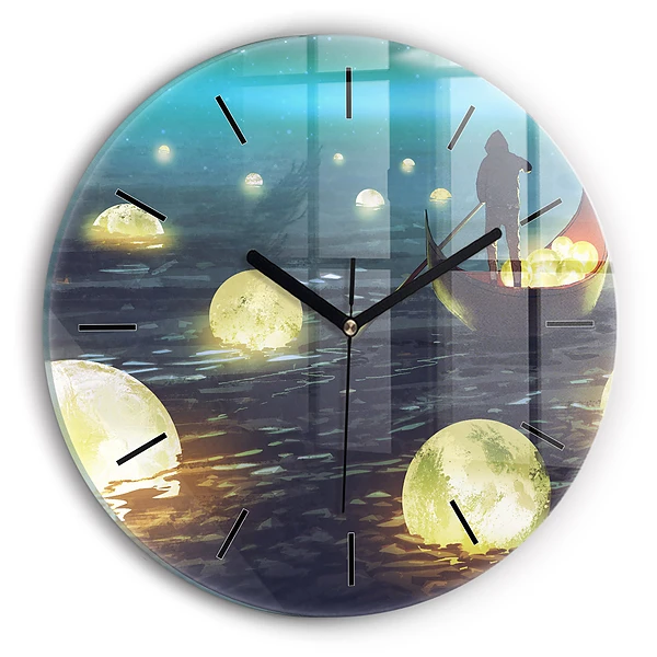 Wanduhr rund mit motiv Abstraktion