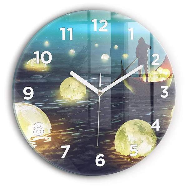 Wanduhr rund mit motiv Abstraktion