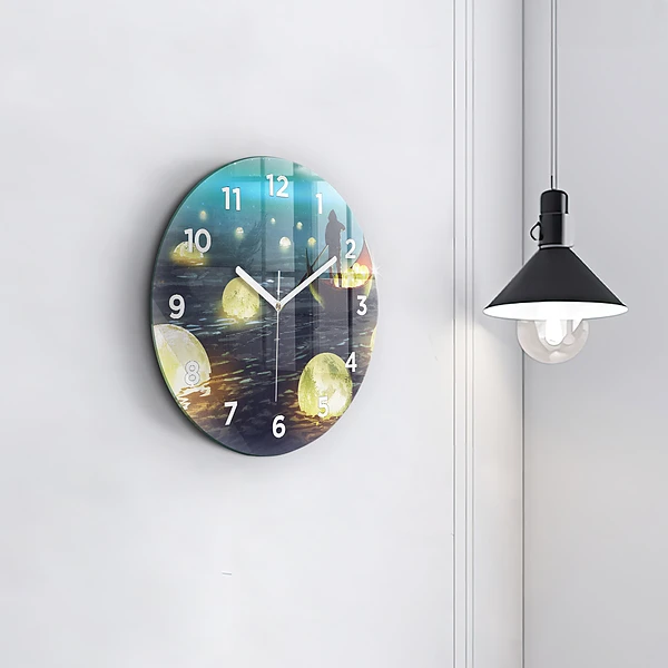 Wanduhr rund mit motiv Abstraktion