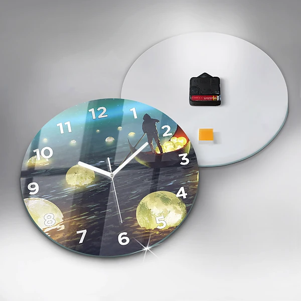 Wanduhr rund mit motiv Abstraktion