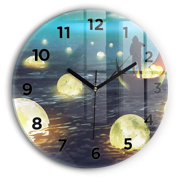 Wanduhr rund mit motiv Abstraktion