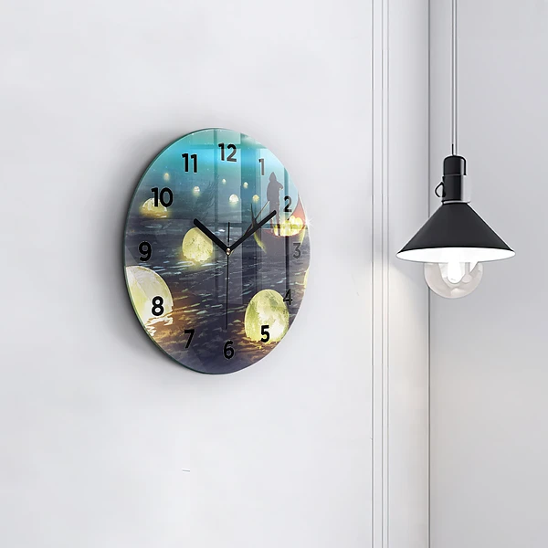 Wanduhr rund mit motiv Abstraktion