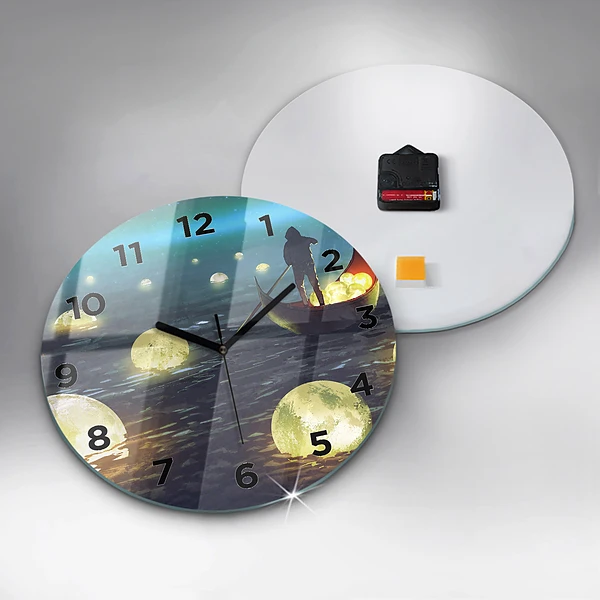 Wanduhr rund mit motiv Abstraktion