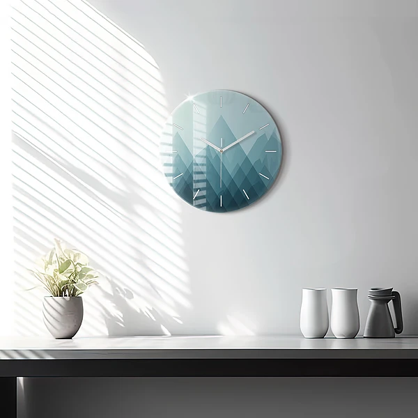 Wanduhr rund Geometrische Figuren