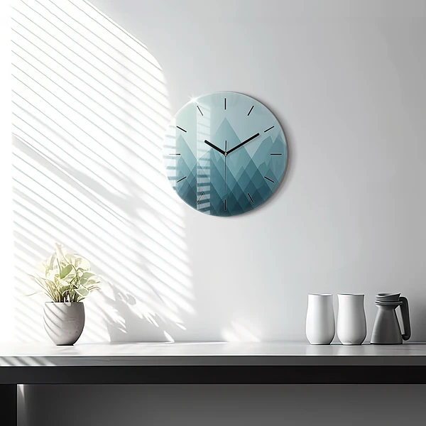 Wanduhr rund Geometrische Figuren