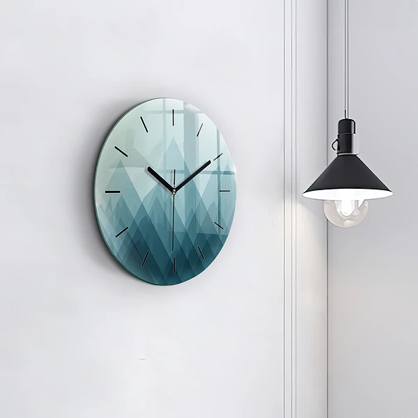 Wanduhr rund Geometrische Figuren