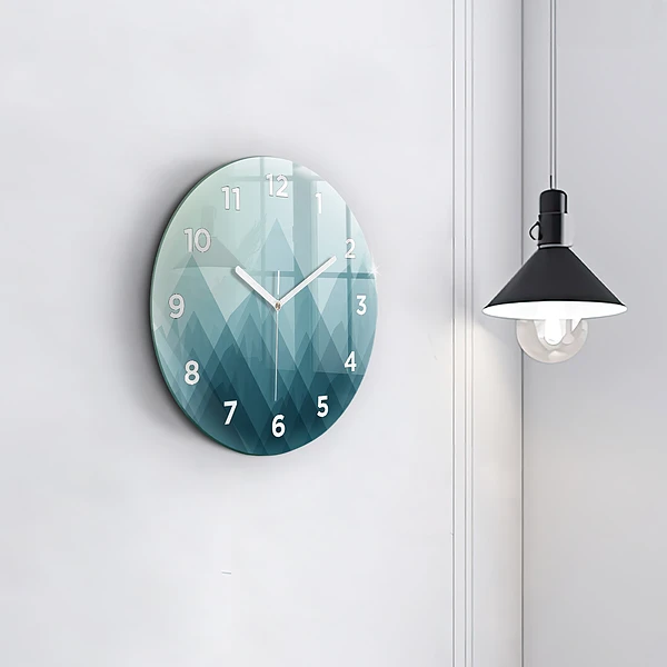 Wanduhr rund Geometrische Figuren