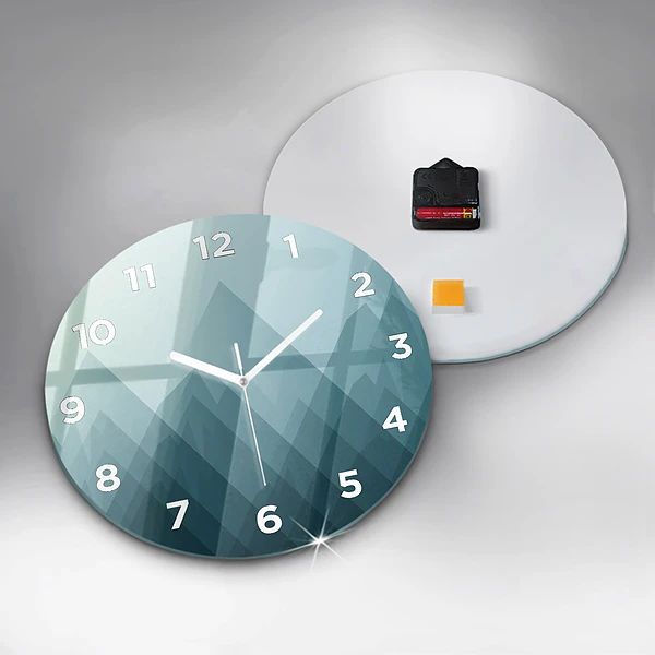 Wanduhr rund Geometrische Figuren