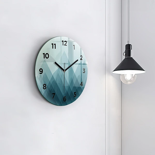 Wanduhr rund Geometrische Figuren