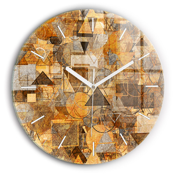 Wanduhr glas rund Geometrische Formen