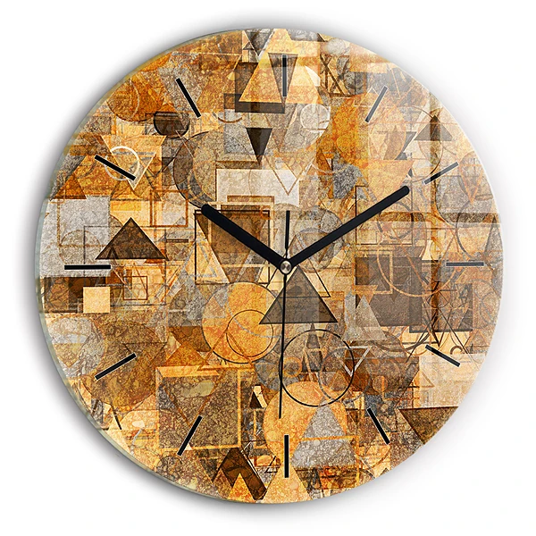 Wanduhr glas rund Geometrische Formen
