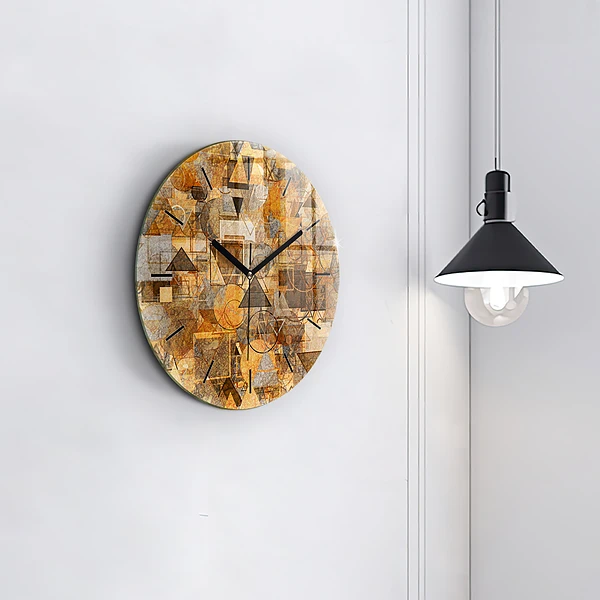 Wanduhr glas rund Geometrische Formen