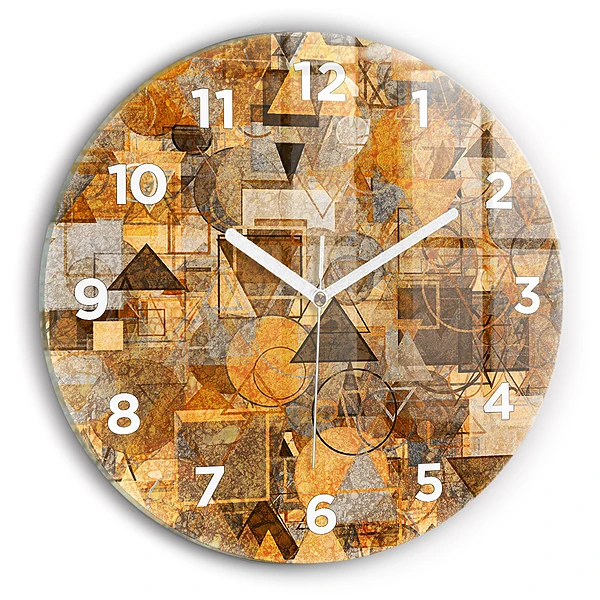 Wanduhr glas rund Geometrische Formen